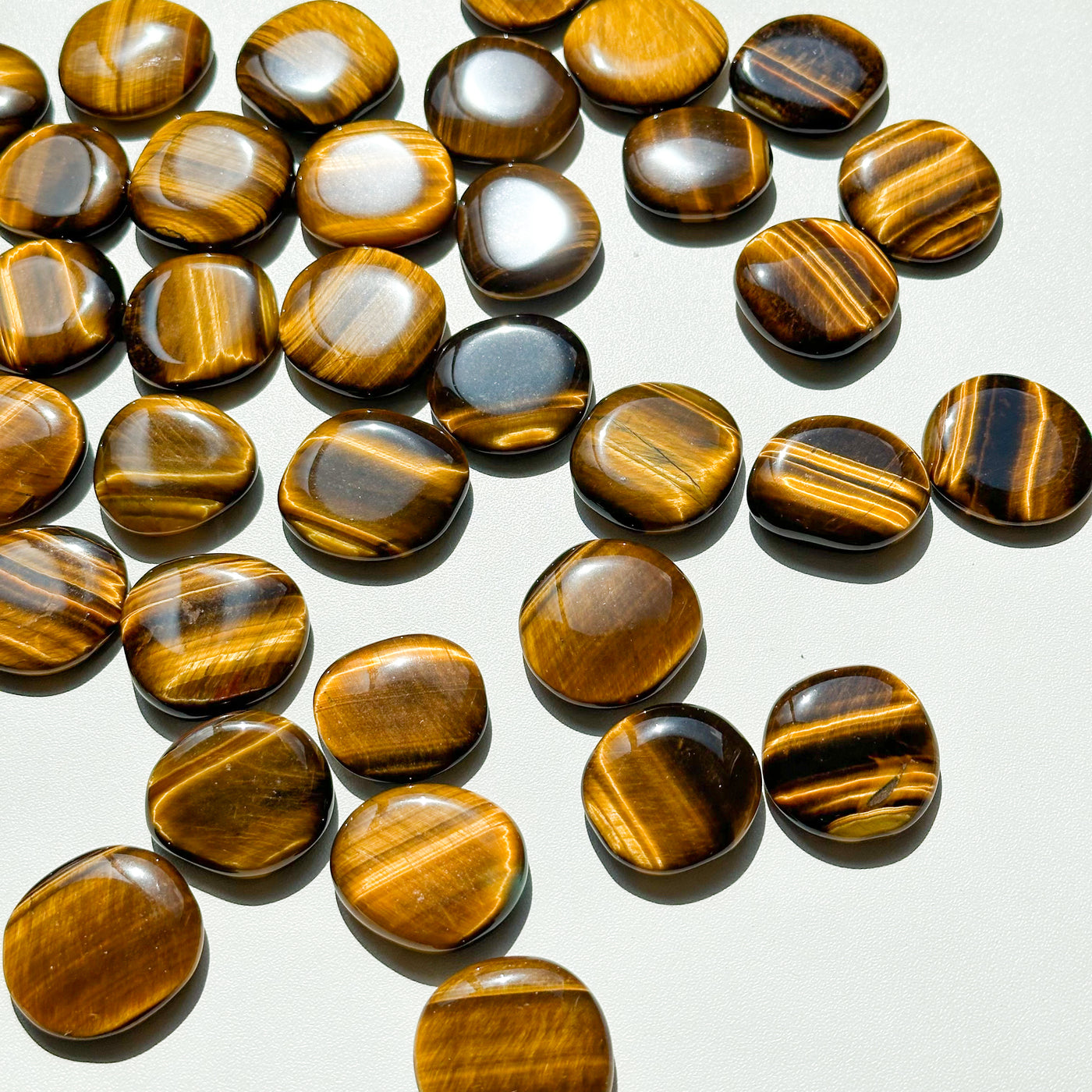 Tiger Eye Flat Stone - MINI