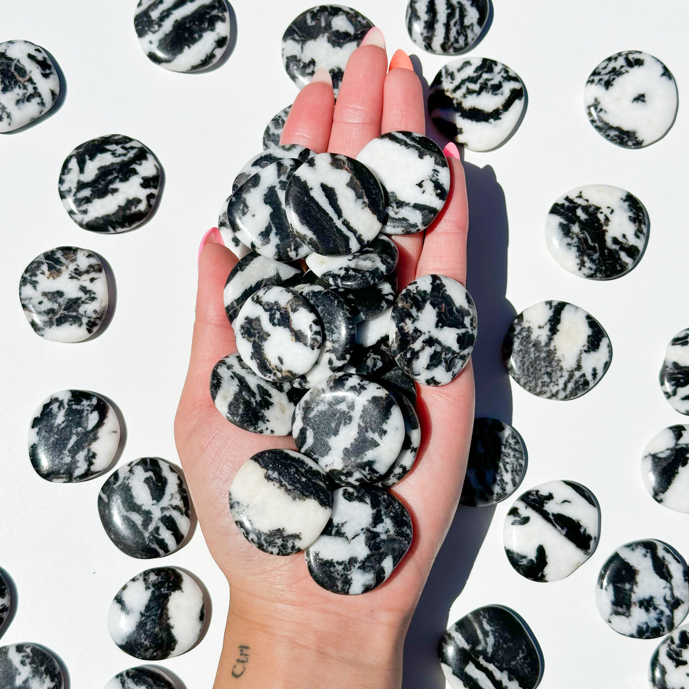 Zebra Jasper Flat Stone - MINI