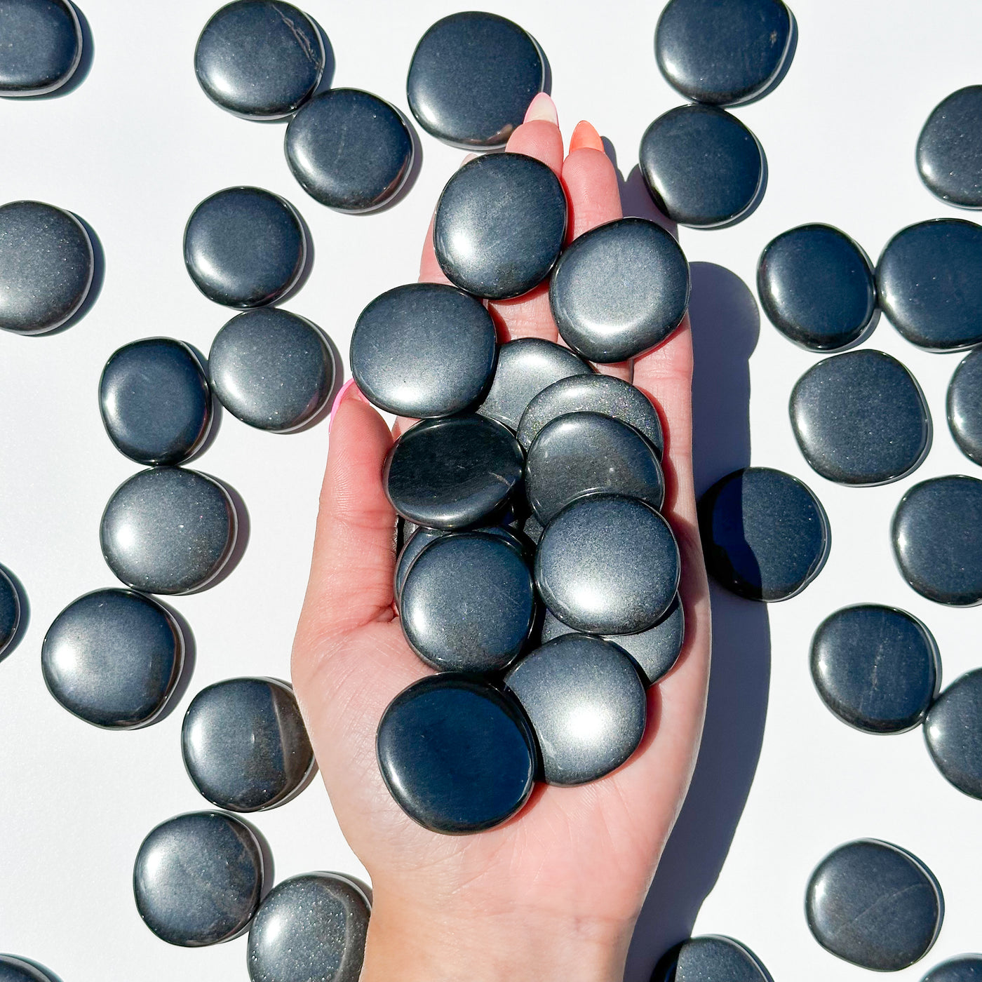 Hematite Flat Stone - MINI