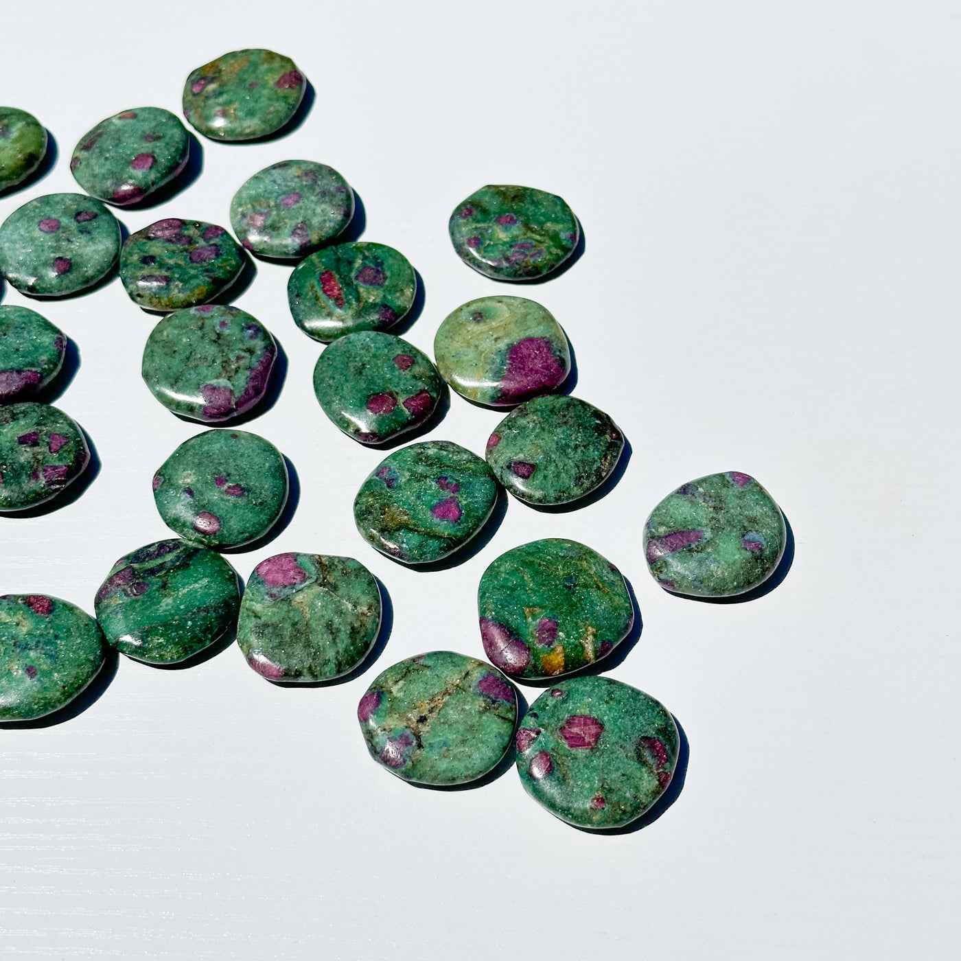 Ruby Fuchsite Flat Stone - MINI