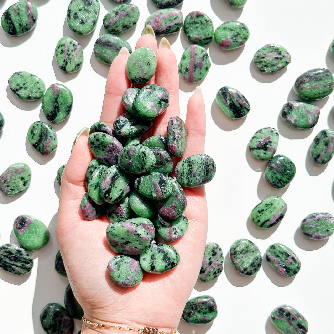 Ruby in Zoisite Mini Flat Stone