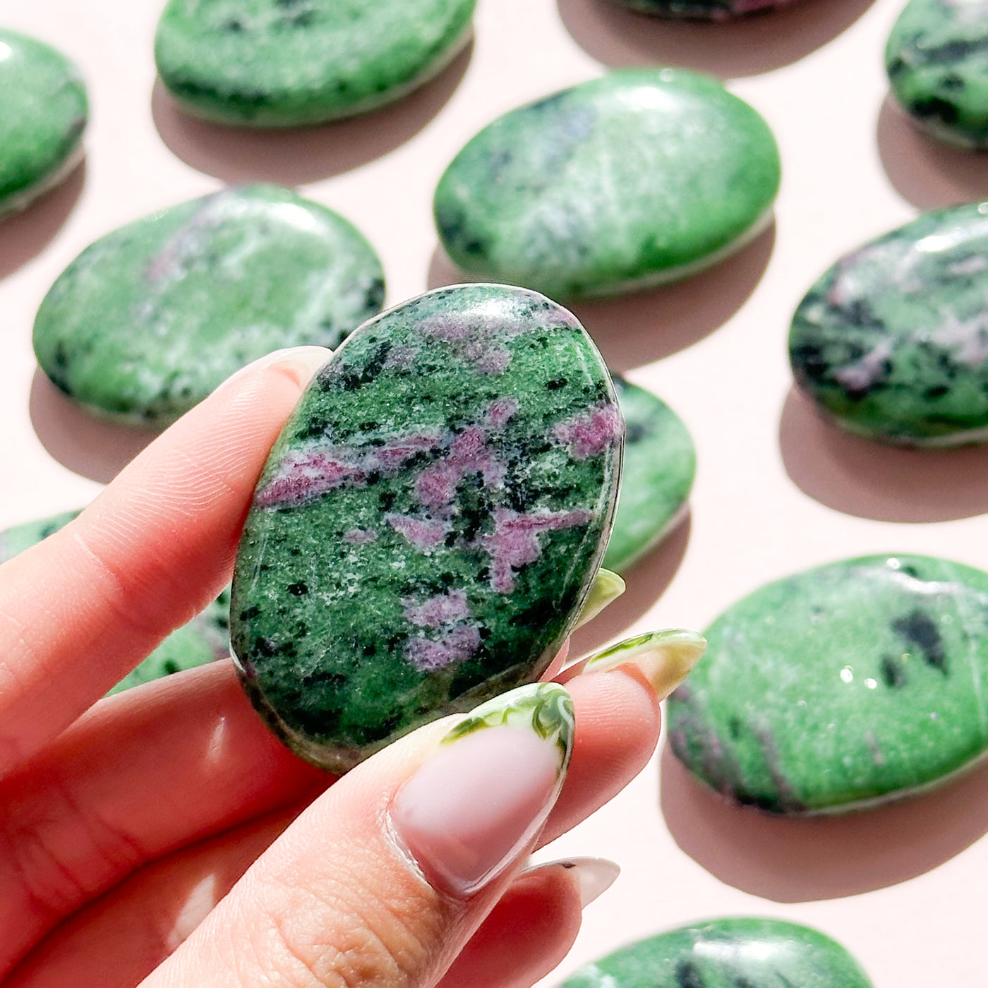 Ruby in Zoisite Palmstone