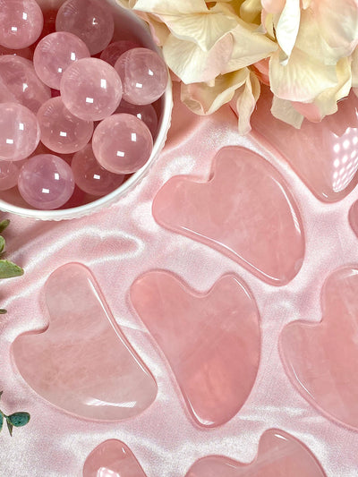 Rose Quartz Gua Sha Facial Massager