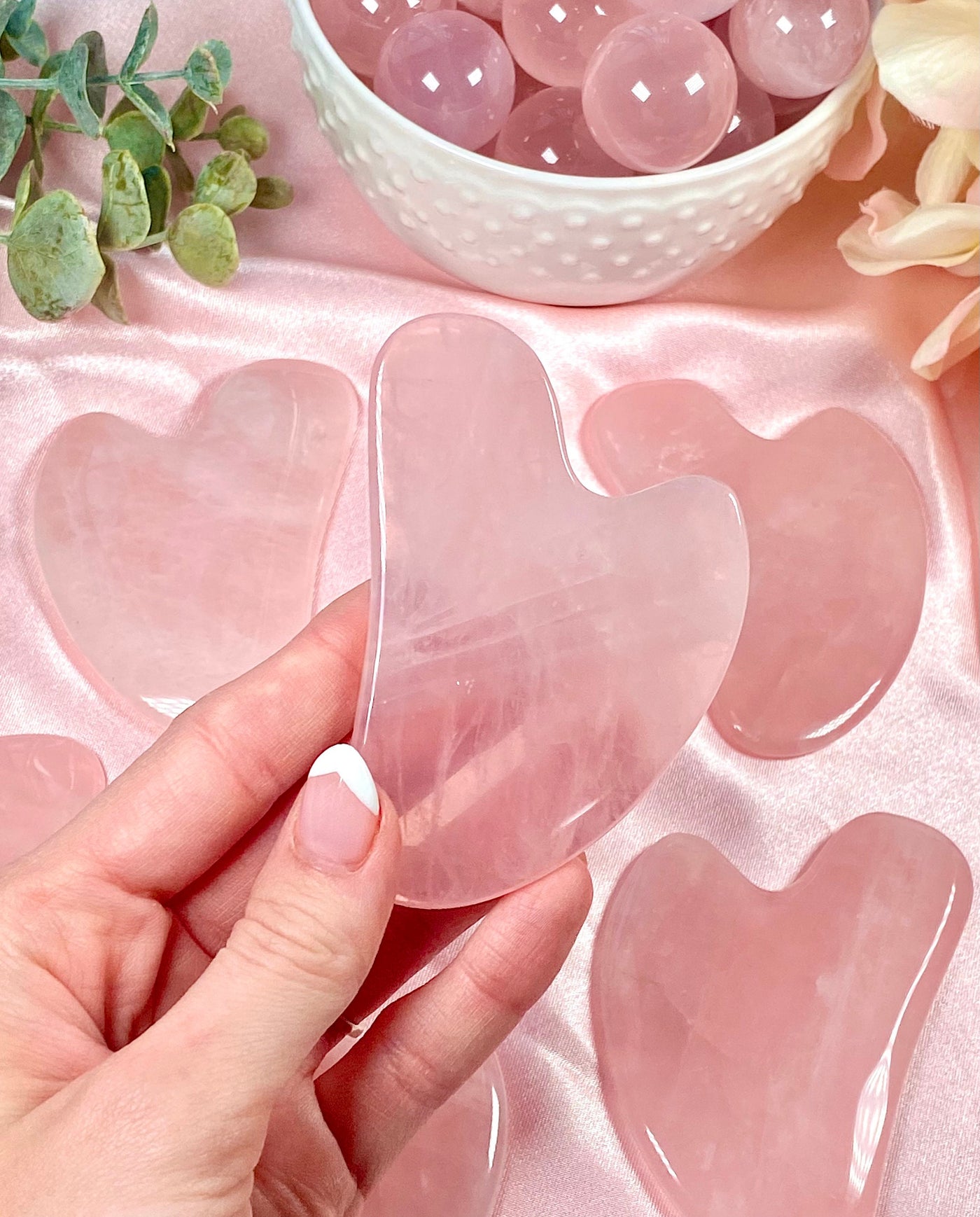 Rose Quartz Gua Sha Facial Massager