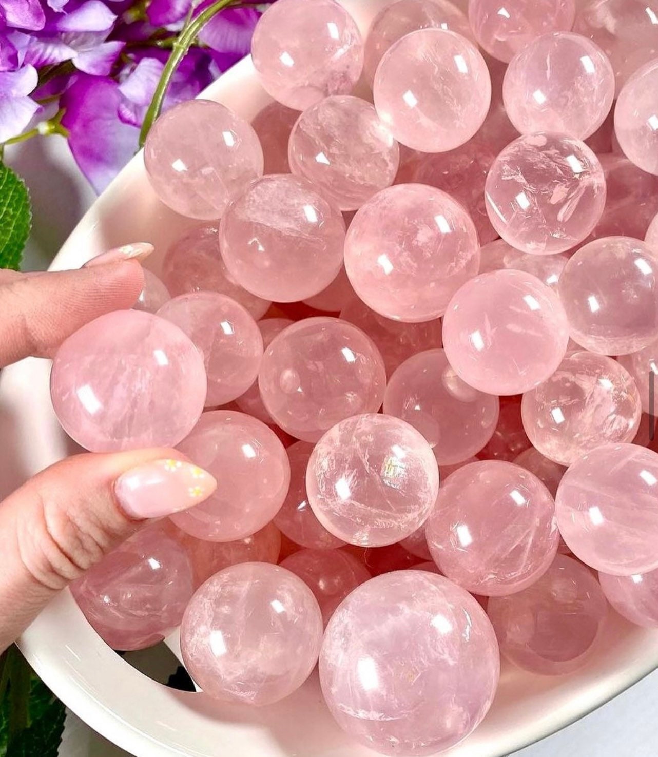 ROSE QUARTZ SPHERE -  pink mini sphere.