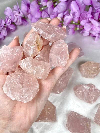 Raw Rose Quartz chunk - small raw crystal - healing crystal gifts - crystals for love