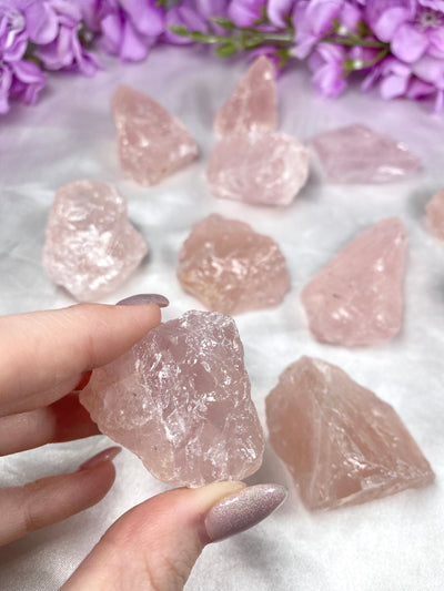 Raw Rose Quartz chunk - small raw crystal - healing crystal gifts - crystals for love