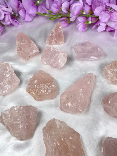 Raw Rose Quartz chunk - small raw crystal - healing crystal gifts - crystals for love