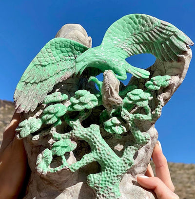 Variscite Eagle Sculpture